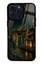 iPhone 15 Pro Max Emerald Bosphorus Palace Design Glossy Phone Case
