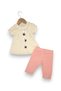 Baby Girl Cherry Printed Blouse and Capri Leggings 3-6-9-12-18-24 Months 2-Piece Top and Bottom Set - 2