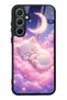 حافظة هاتف سامسونج A35 بتصميم Moonlit Dream Kitten لامعة