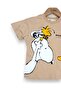 Boy's Summer 1-2-3-4-5 Years Old Snoopy Printed Shorts T-Shirt 2-Piece Set - 4