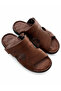 Belix Genuine Leather Men's Daily Slippers Brown - 4