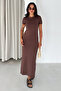 Soft Motion Women's Lycra Crew Neck Slit Maxi Dress - 5