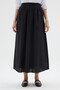 Women's Voile Fabric Crinkled Long Lined Crush Skirt with Pockets - 6