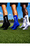 3 Pairs Unisex Special Series White Black Blue Anti Slip Non Slip Silicone Towel Sole Seamless Match Pro Athlete Socks - 2