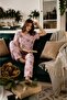 Women's 100% Cotton Combed Patterned Short Sleeve Pajamas Set - 3