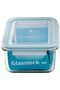 Glass Food Storage Container 1100ml Rectangular Airtight BPA Free Locking Lid Container for Daily Use (Pink, 1100 ml) - 4