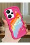 Redmi Note 13 Pro Plus 5g Compatible Case Camera Protector Red Silicone Couple Phone Case Rainbow Pattern