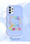 Samsung Galaxy A73 Compatible Case Camera Protector Blue Silicone Couple Phone Case Kitty Pattern - 2