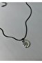 Steel Moon Star Silver Color Necklace 45 cm (+5 cm Extension) - 3