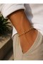Steel Thin Oval Ring Women's / Men's Bracelet Gold / Silver with Extension Chain - 2