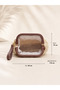 Premium Wicker Handbag |   Stylish Summer Clutch |   Scarf with Gift |   Natural Textured Brown Detailed Design - 3
