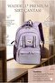 Imported Luxury Quality Accessory Bag 26910 Primary School Middle School Bag Imported Bag with Accessories Lila - 3