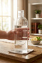 1 Liter Leak-Proof Glass Water Bottle with Timeline Motivational Flask - 2