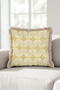 Fringed Pillowcase with Geometric Circle Motif - Art Deco Champagne Beige Mink Tassel Throw Pillow Cover - 6