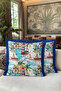 Sailor Marine Concept Exotic Fringed Pillowcase-Tropical Seaside Navy Blue Tassel Throw Pillow Cover - 3