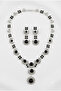 Zircon Stone Evening Dress Necklace Earring Set - 4
