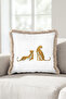 Safari Leopard Patterned Elegant Fringed Pillowcase - Bohemian Mustard Mink Tassel Throw Pillow Cover - 7