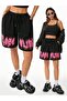 Unisex Oversize Relaxed Fit High Waist Special Design Printed Summer Shorts