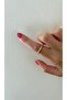 Special Design Mini Stone Ellipse Model Adjustable Steel Gold Ring - 2