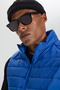 Men's Indigo Windproof Portable Warm Fiber Filled Ultra Light Standard Fit Puffer Vest with Portable Bag - 5