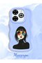 Infinix Smart 8 Plus Compatible Case Camera Protector Blue Silicone Couple Phone Case Girl Pattern - 2