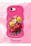 iPhone Se 2020 Compatible Case Camera Protector Red Silicone Couple Phone Case Floral Pattern - 2