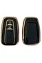 Toyota Corolla C-Hr Land Cruiser Compatible Smart 2-Key Remote Control Key Protection Case Black Gold - 3