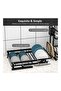 2-Tier Foldable Dish Drying Rack Black 14X 10 X 15inch - 3