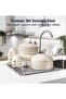 Roll Up Dish Drying Rack Over Sink Drying Rack Sink Cover Kitchen Sink Accessories Gadget Multipurpose Organizer Foldable Stainless Steel Drainer Grey(21" x 15.5") - 6
