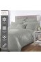 Cotton Single Size Duvet Cover 140x200 cm Silver, 100% Long Staple Cotton Percale Weave Quilt Cover with Button Closure (Bedding Set - 2 pc) - 2