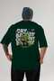 Cry Baby Oversize Back Printed Green T-Shirt Unisex %100 Cotton Premium Design Streetwear - 2