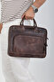 Genuine Crazy Leather Handmade Laptop and Briefcase - Calfskin Special Design - 13-14 Inches - 3