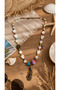 Natural Stone Bohemian Color Gradient Design Necklace - 3