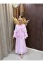 Elin Cloak Detailed Brooched 3-Piece Set |   Pink