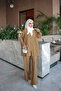 Oil Green Buttoned Jacket and Trousers Set - 2