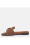 Large Size Women's Tan Suede Tassel Detailed Casual Slippers 41-42-43-44 - 7