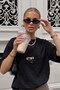 Women's Oversize T-Shirt Coffee Muse Printed Black – Crew Neck, Comfortable Fit, 100% Cotton - 5