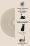 Sdt Plain Patterned Round Modern Woven Base Decorative Carpet Sdtamor2212 - 4