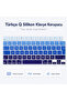 MacBook Pro 14.2 Inch M1 M2 M3 M4 M5 A2442 A2992 Compatible Turkish Q Keyboard Protector Blue Ombre Silicone - 3