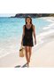 Summer Side Slit Porous Knitwear Mini Beach Dress - 5