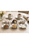Set of 6 Silver Stainless Steel Turkish Delight Bowls with Brass Feet, Snack Bowl, Coffee Side Serving Plate, 8.5 cm - 4