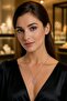Luxurious Figured Statement Necklace with Zircon Stones