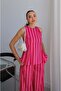 طقم بلوزة وبنطلون مخطط باللون الوردي من هامون - 8