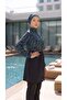 Full Coverage Eye-Catching Beachwear Swim Hijab Swimsuit with Elastic Adjustable Waistband and Gift Bag - 4