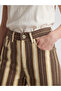 Lcw Jeans Yellow Slim Fit Striped Women's Jean Trousers - 3
