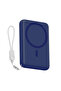 Magnetic Wireless Power Bank 10000mAh 22.5W - PBW10A - Fast Charging with Built-in Cable, USB-C Input/Output, Magnetic Wireless Charging - Dark Blue - 2