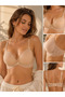 Women's Lace Covered Bralette Supportive Bra – with Steel Necklace Gift - 2