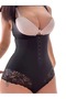 Women's Slimming Hourglass Look Bodysuit Corset, Lace Adjustable Underwire Strap Corset