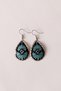 Handmade Bohemian Earrings with Copper Blue Motifs - 3