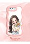iPhone 8 Plus Compatible Case Camera Protector Pink Silicone Couple Phone Case Girl Pattern - 2
